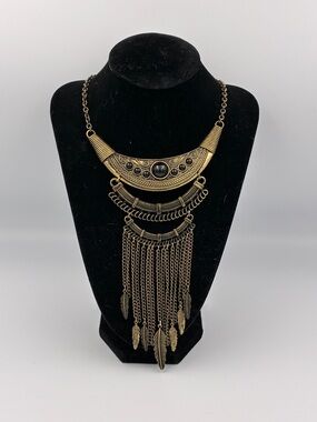 Bedouin Egyptian (Tribal style) Brass Gold Tone Necklace